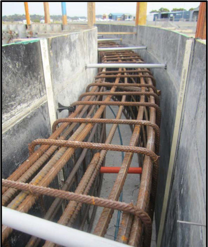 Form work for the concrete tank ring beam
